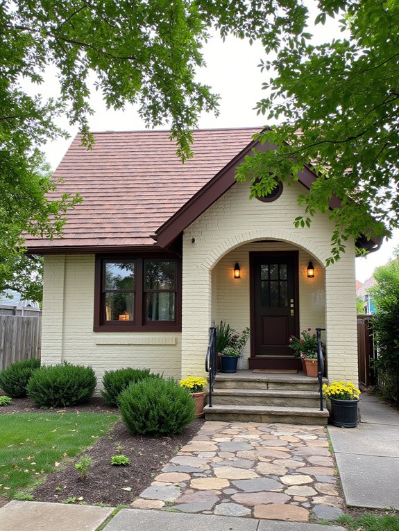 painted brick architectural accents