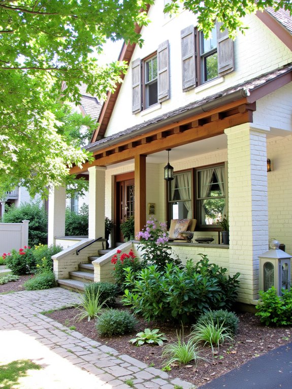 painted brick rustic elegance