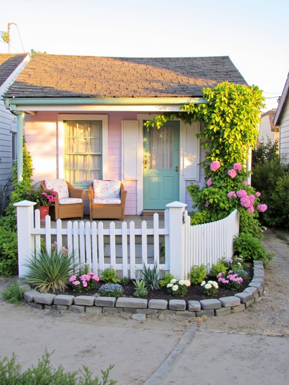 pastel coastal cottage serenity