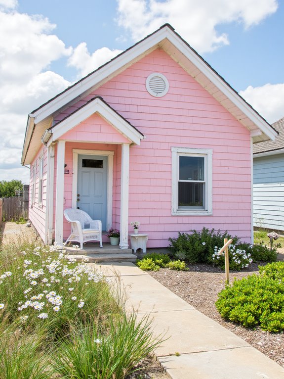 pastel pink coastal charm