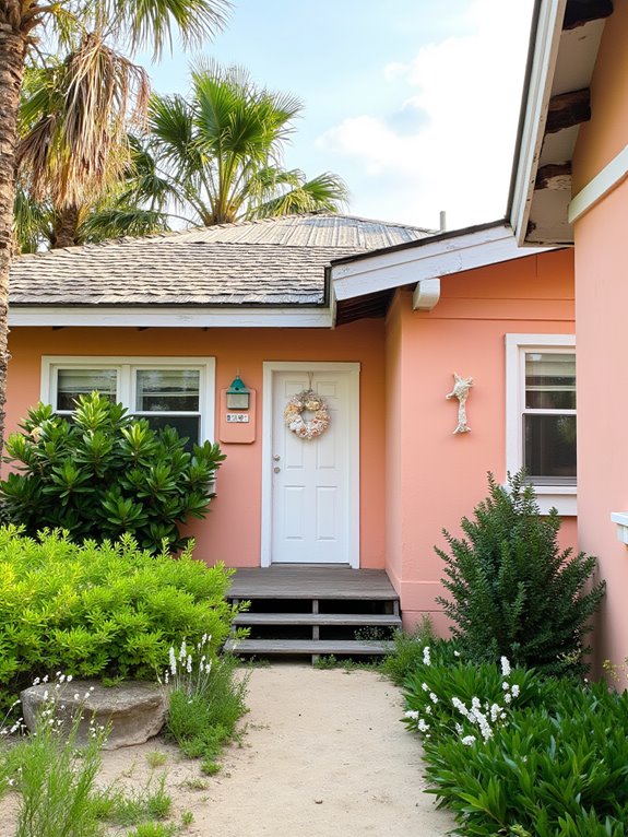 peach tones evoke serenity