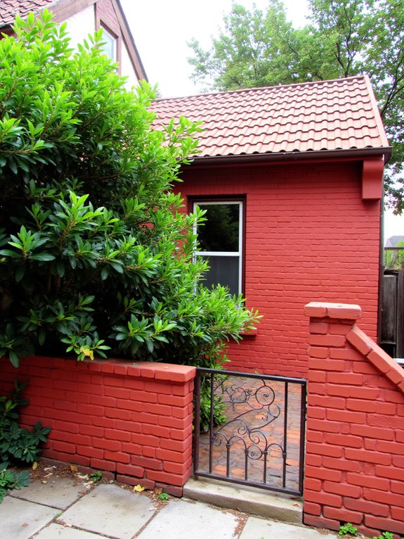 playful coral brick exteriors