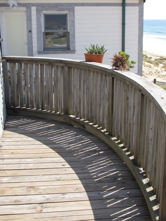 reclaimed wood beach balconies