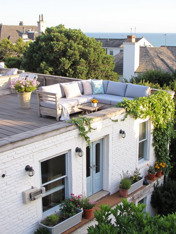 rooftop deck for views
