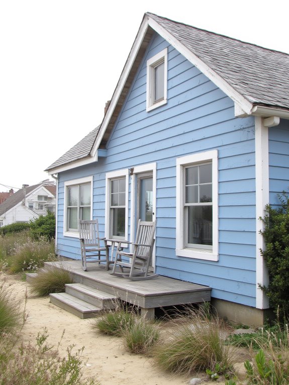 rustic blue and white