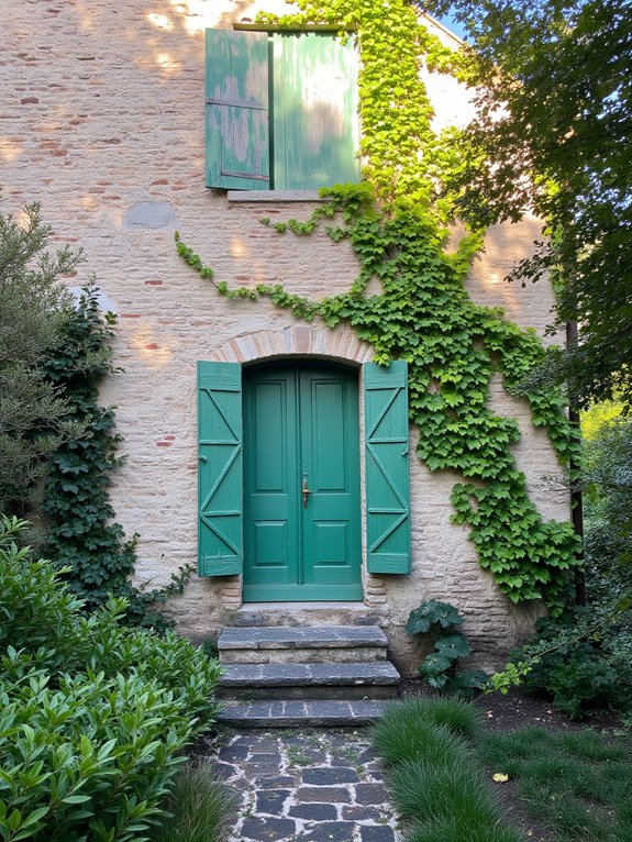 rustic charm with weathered green