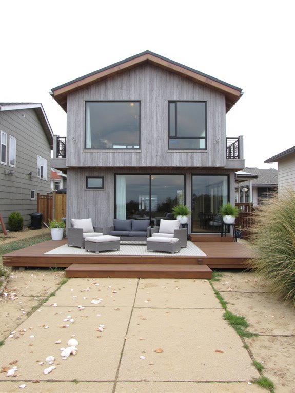 rustic modern coastal fusion