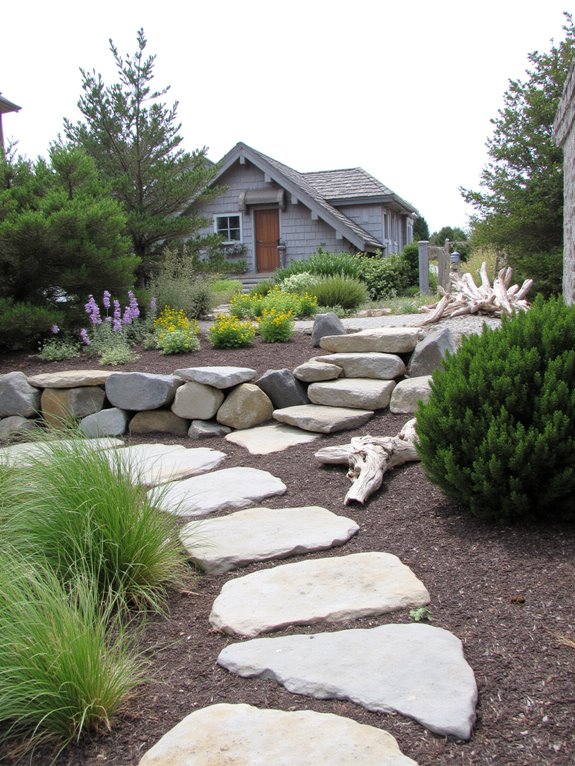 rustic stone elements integration