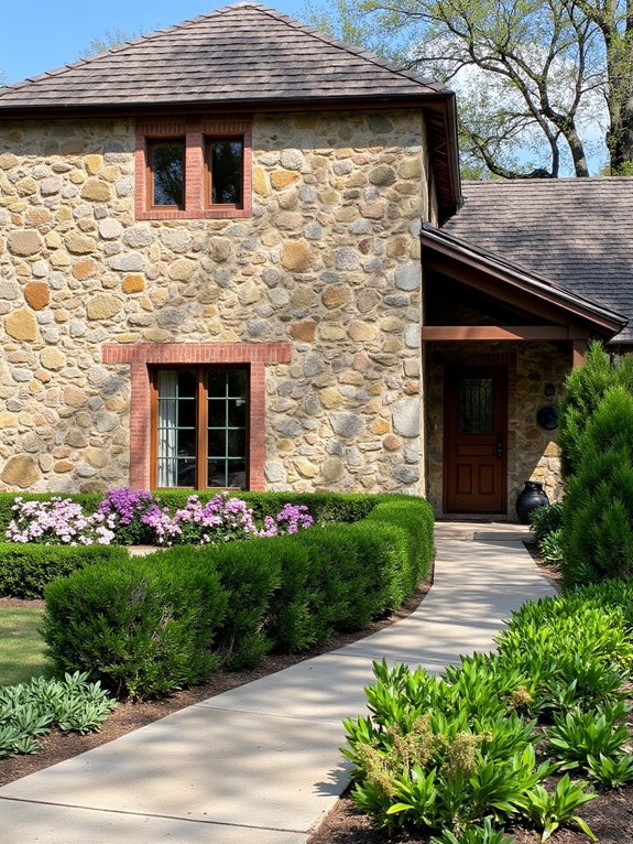 rustic stone facade transformation