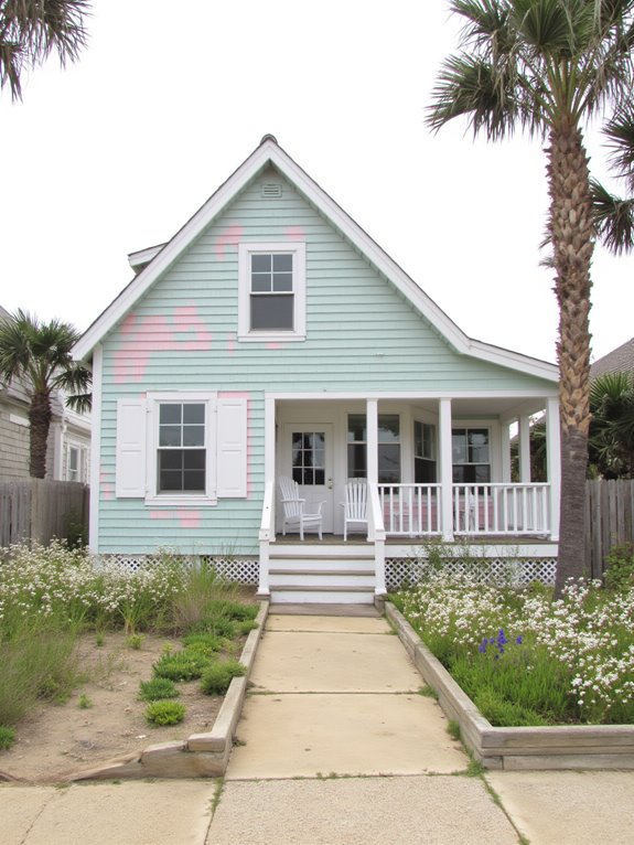 serene coastal pastel hues