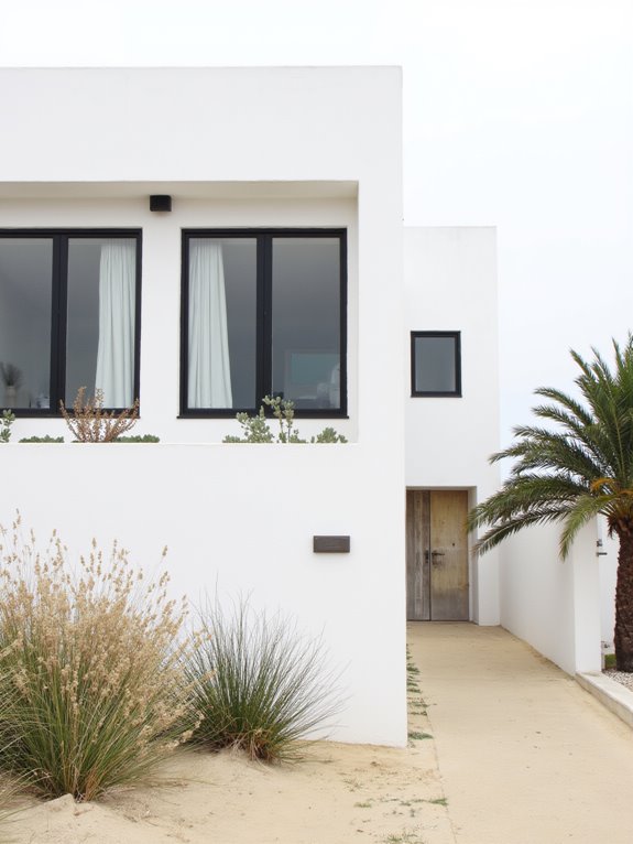 serene minimalist beach houses