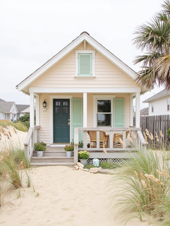 serene pastel beach retreat