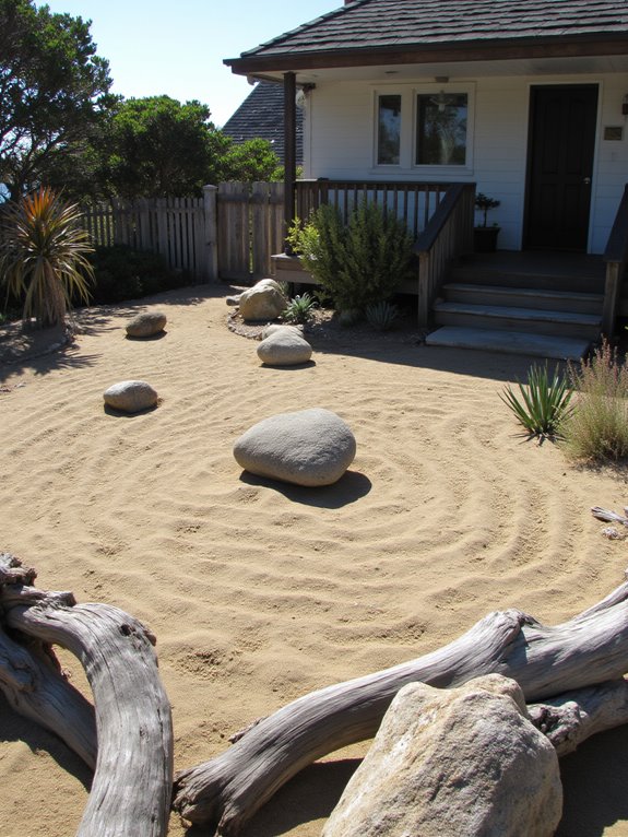 serene sand and stones