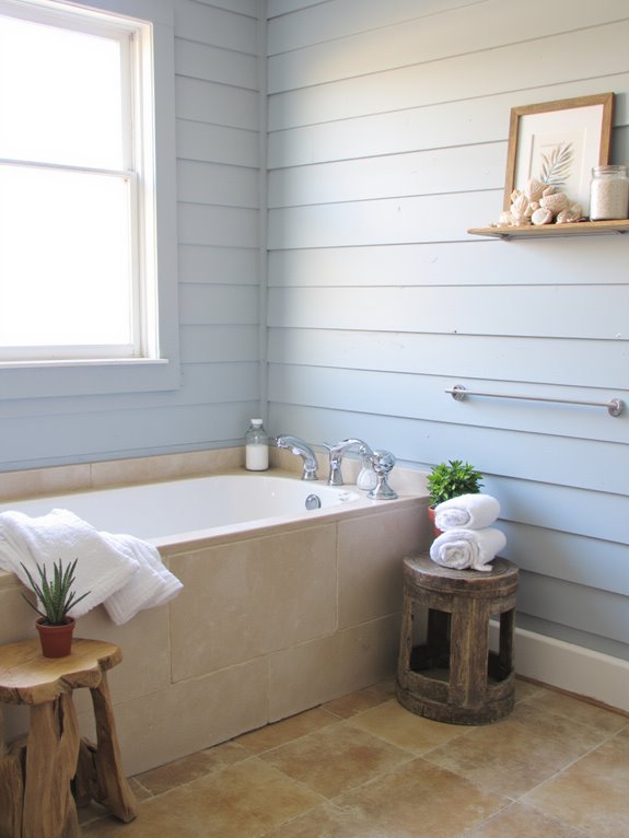 serene spa like bathroom features