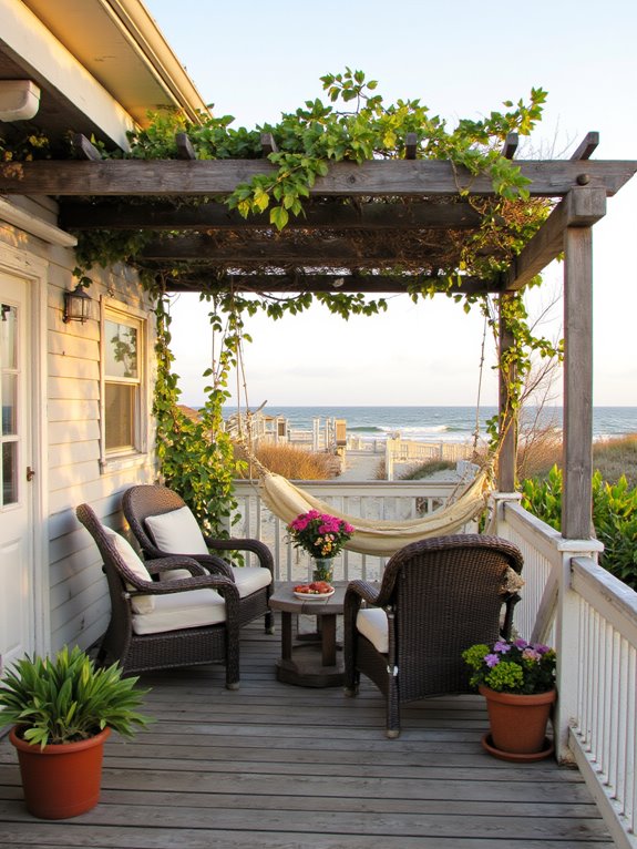 shaded beach house relaxation