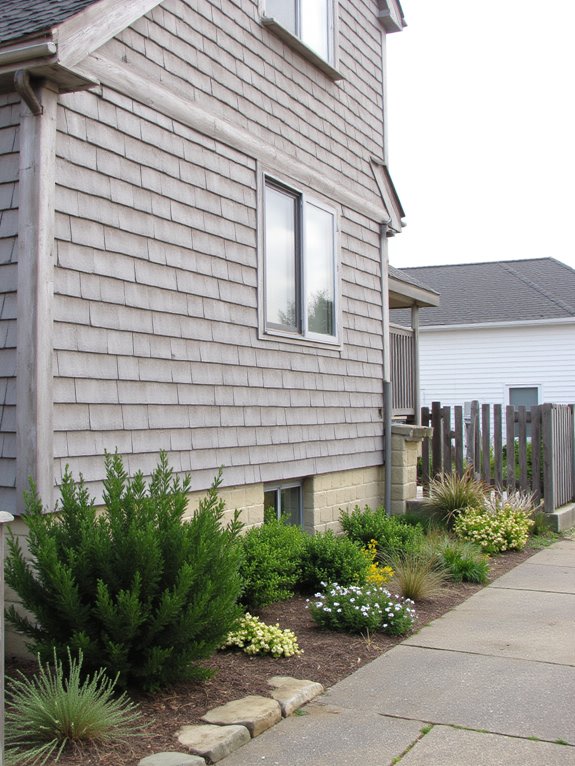 shingle siding adds texture