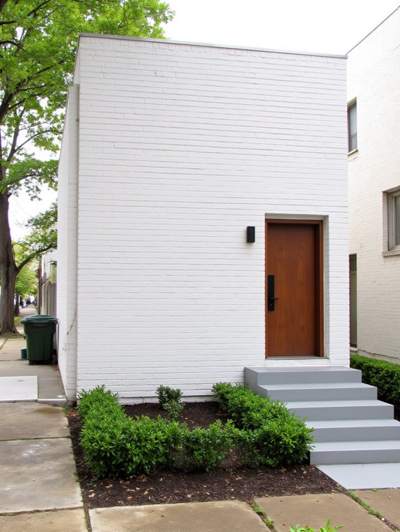 sleek elegant white brick designs