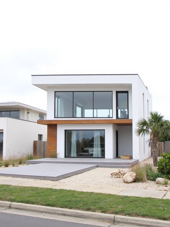 sleek minimalist coastal design