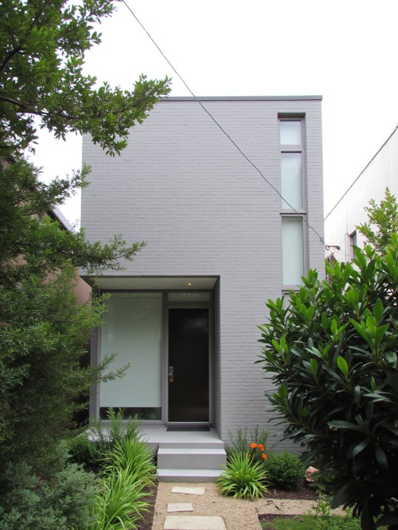 sleek painted brick aesthetics