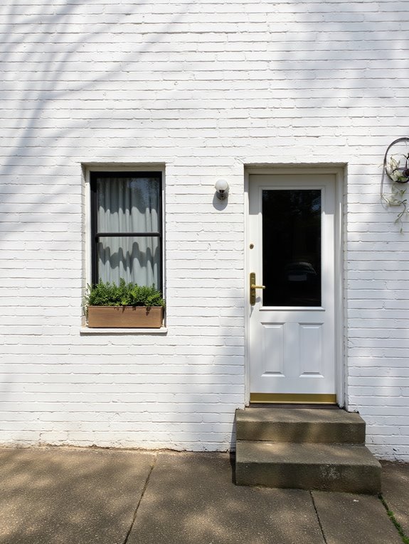 sleek painted brick design