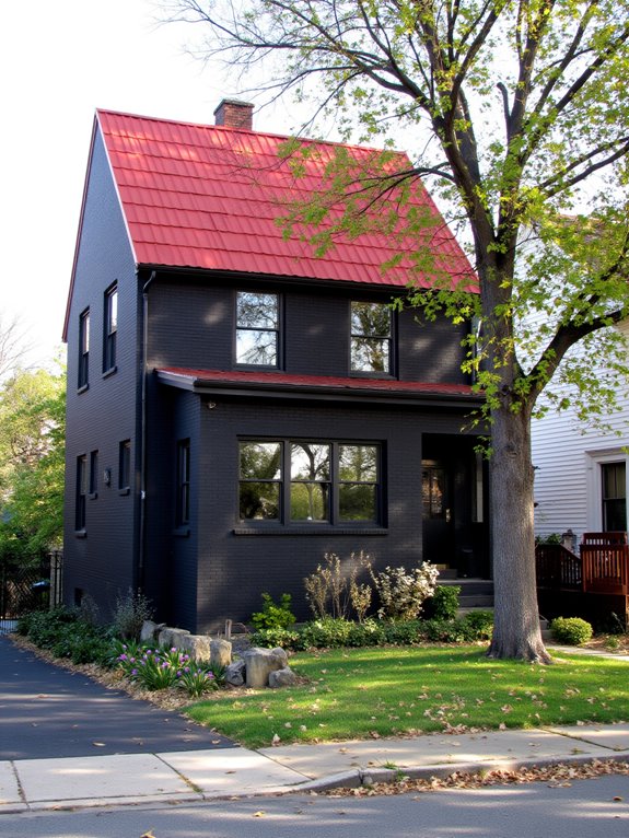 striking black and red