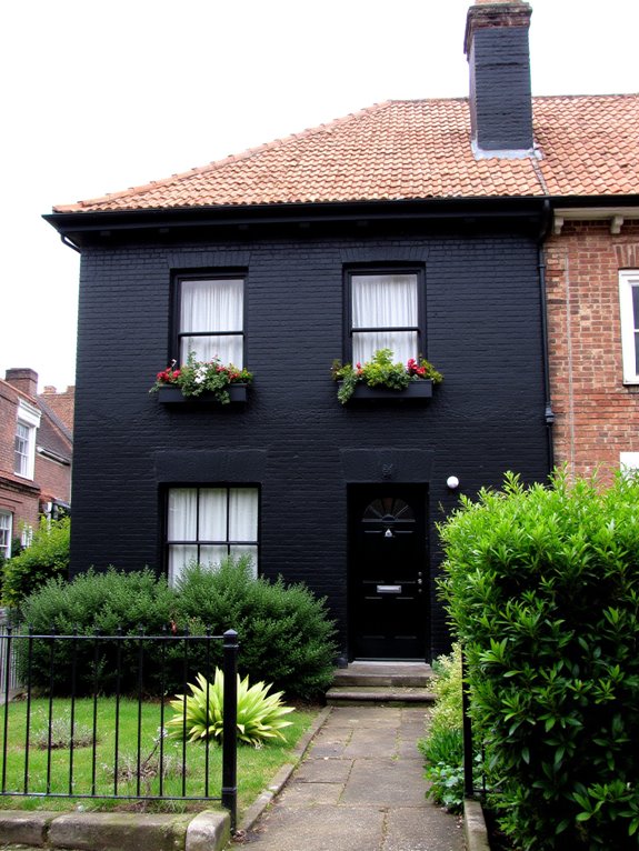 striking black brick homes