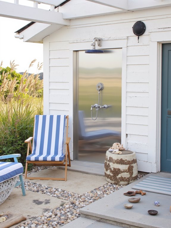 stylish outdoor shower design