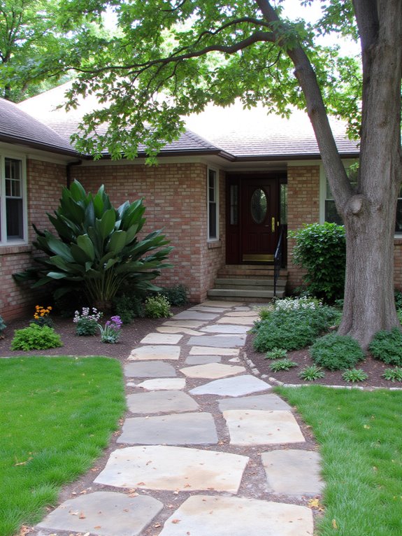 stylish paver walkway design