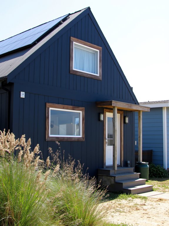 sustainable navy blue homes