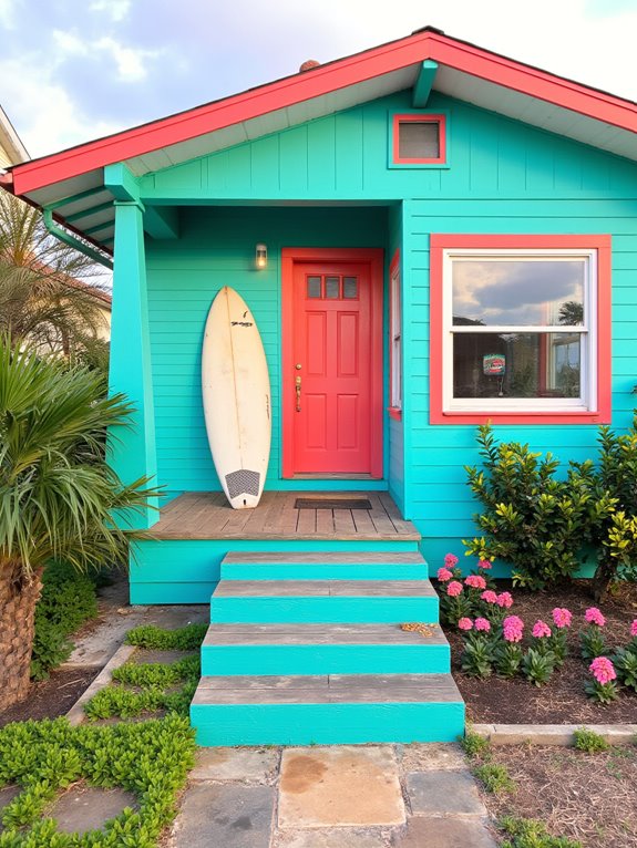 teal and coral harmony