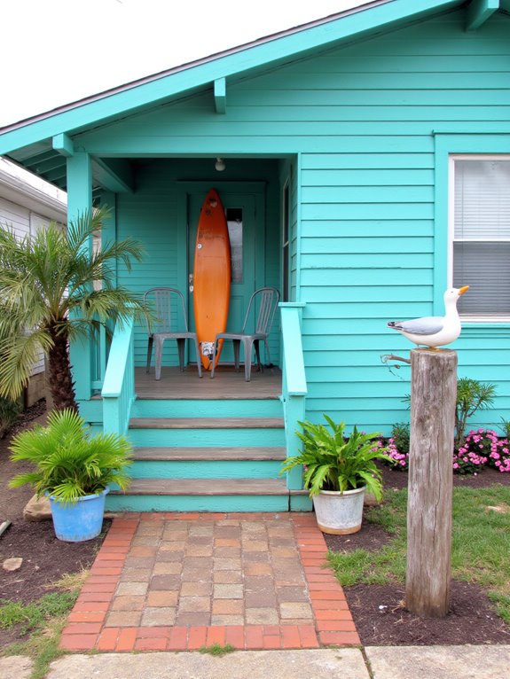 teal beach house accessories personalization