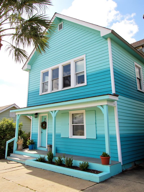 teal ombre gradient design