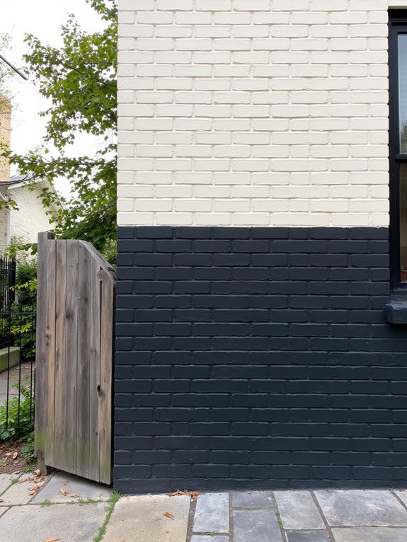 textured two tone brick design