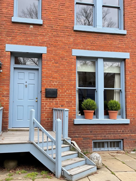 timeless blue gray trim elegance