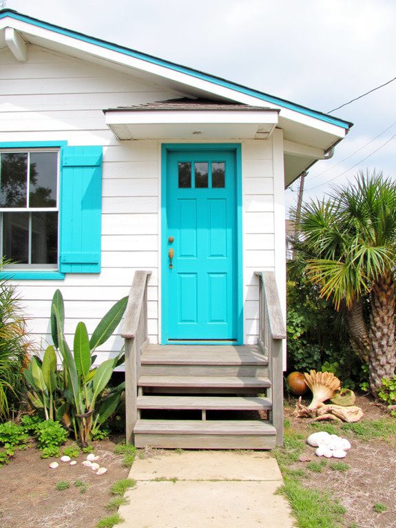 timeless turquoise and white