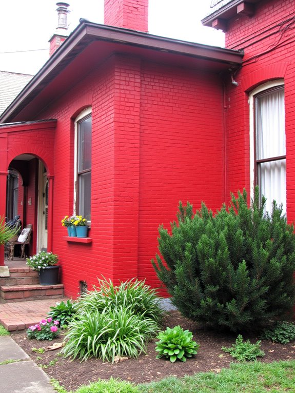 transformative painted red brick