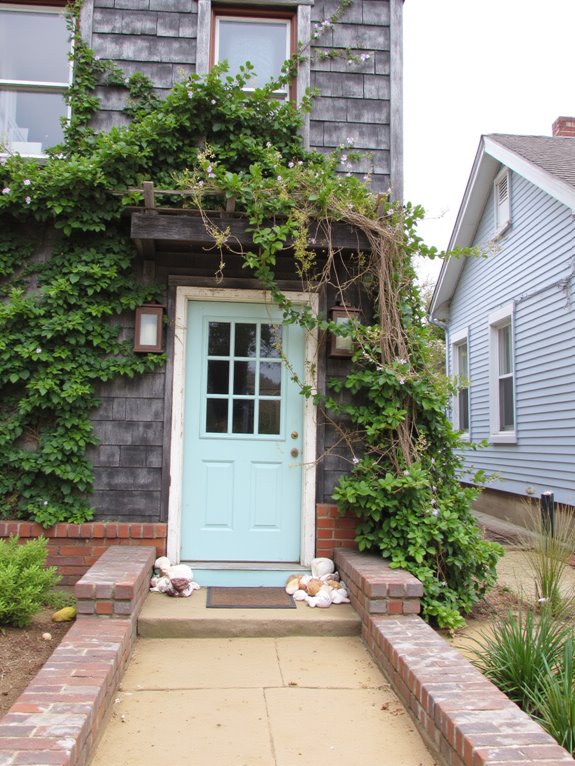 trellis with climbing plants