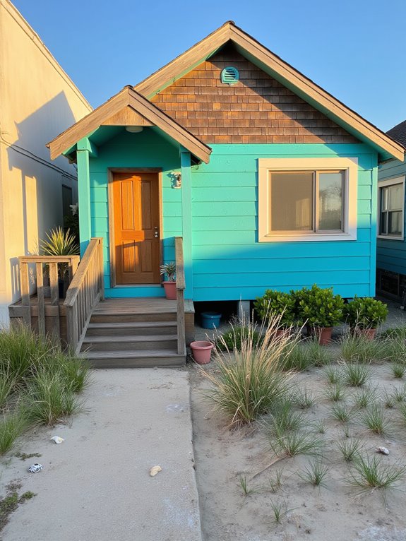 turquoise and wood harmony