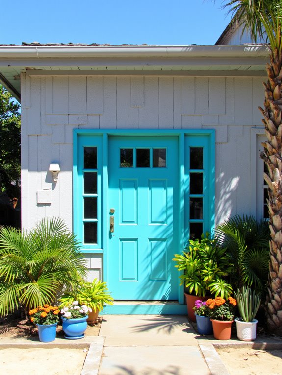 turquoise exteriors with accents