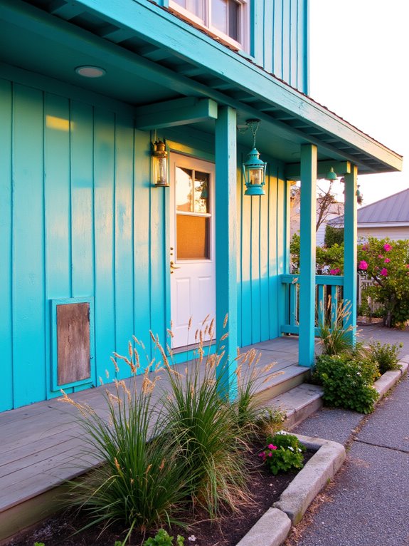 turquoise lighting for ambiance