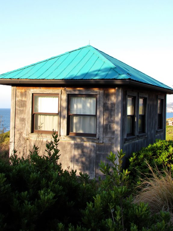 turquoise roof coastal charm