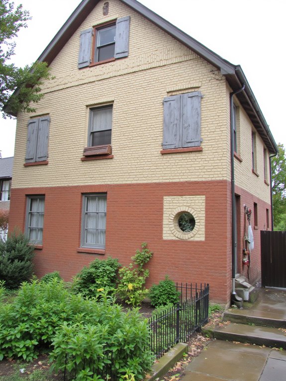 two tone brick finish diy