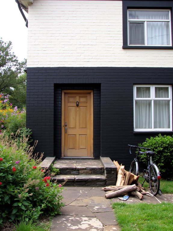 two tone painted brick techniques