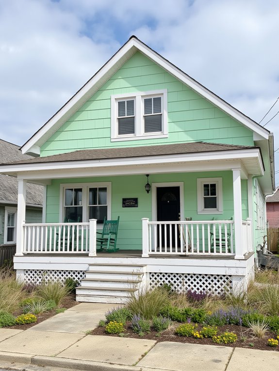 two tone trim enhances charm