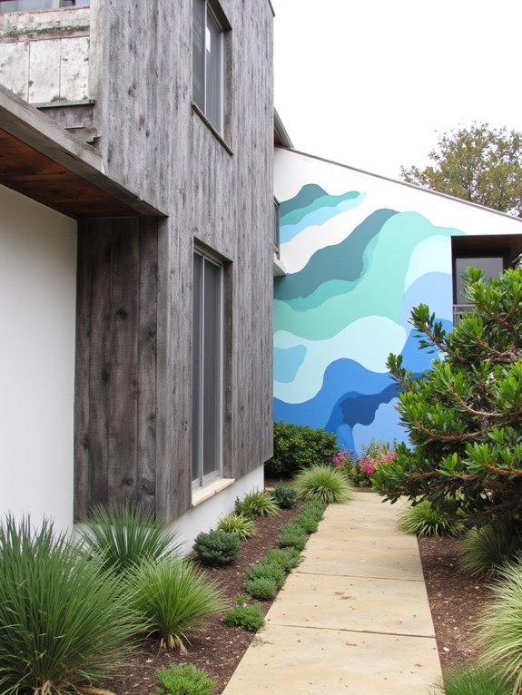 unique coastal mural expression