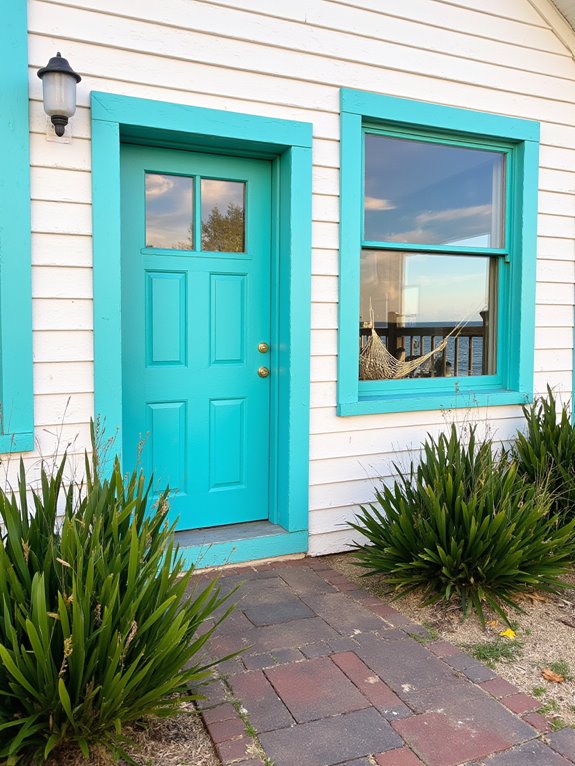 vibrant aqua beach charm