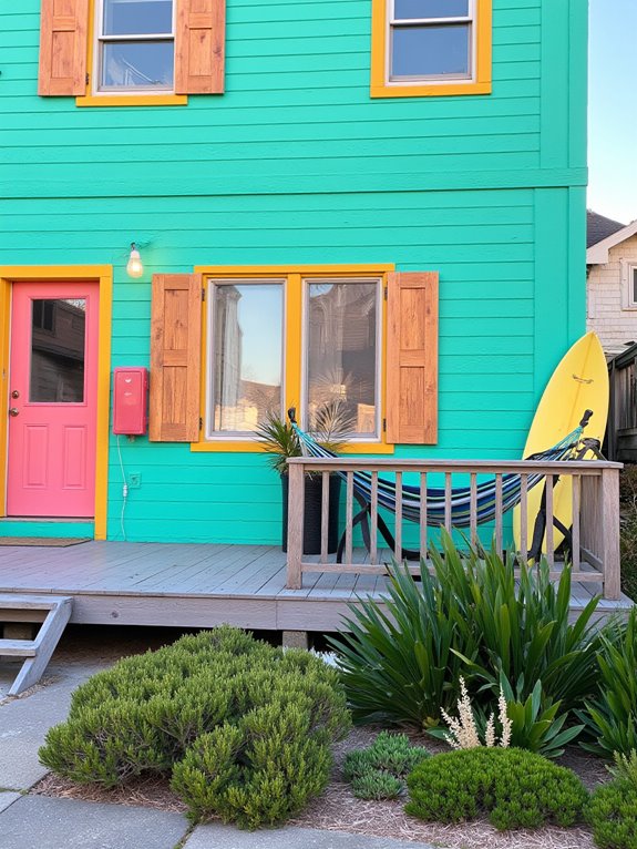 vibrant beach house colors