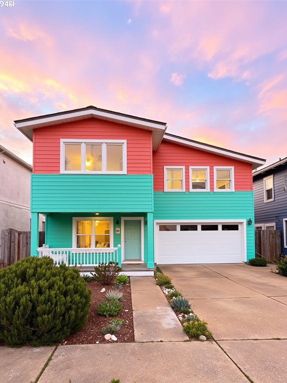 vibrant beach house colors