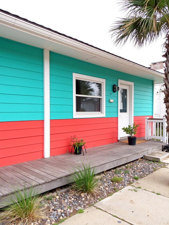 vibrant beach house colors