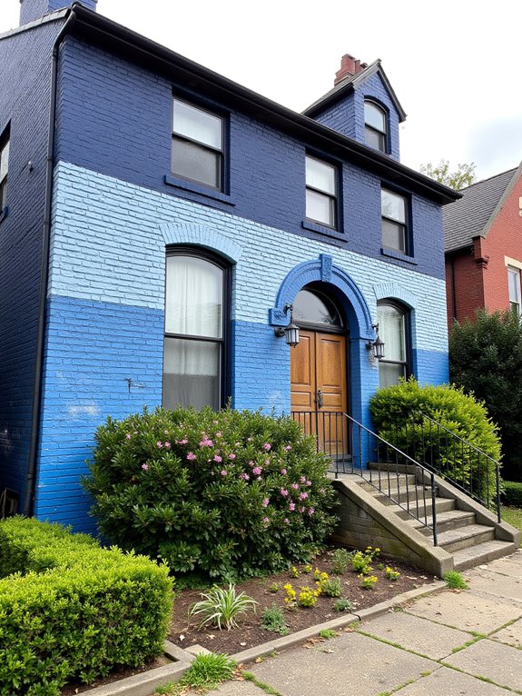 vibrant blue shade blending